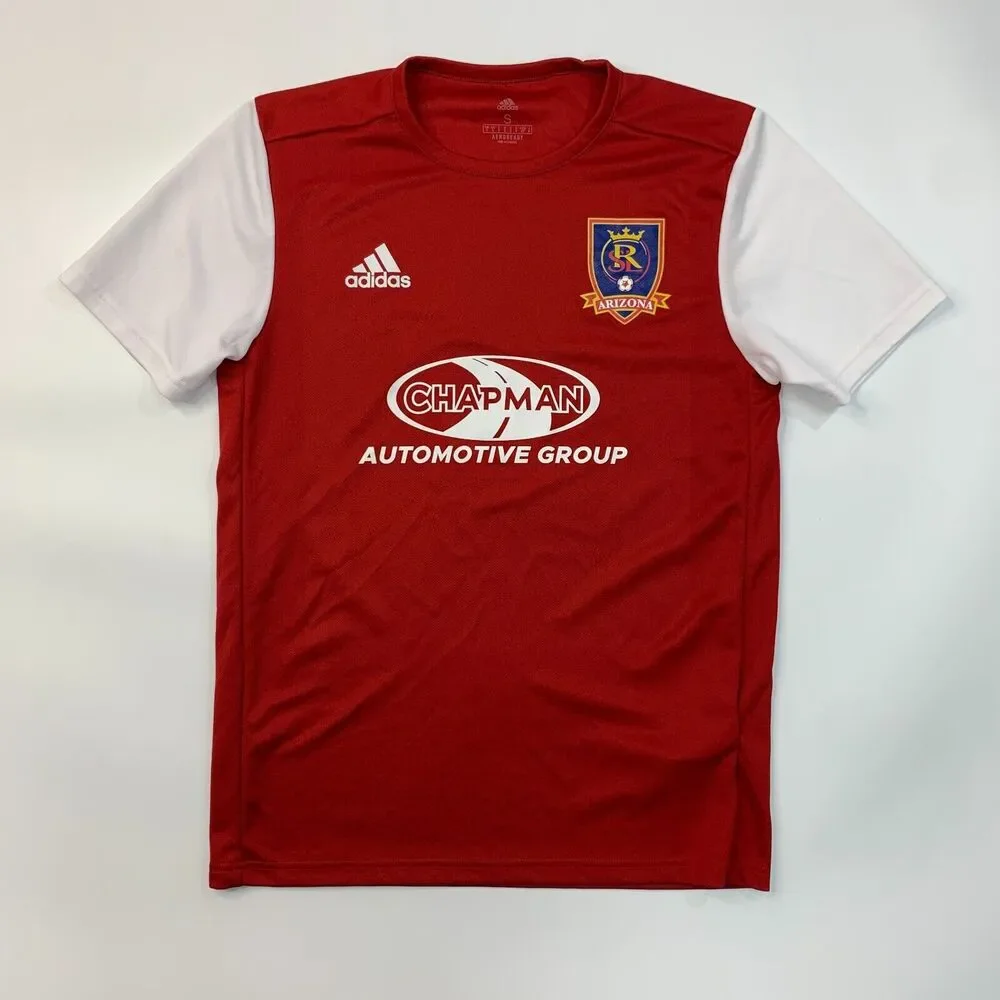 Adidas Real Salt Lake Arizona Jersey Mens S Small Red Aeroready Soccer Shirt